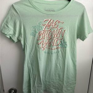Zac Brown Band Light Green Short Sleeve Tee